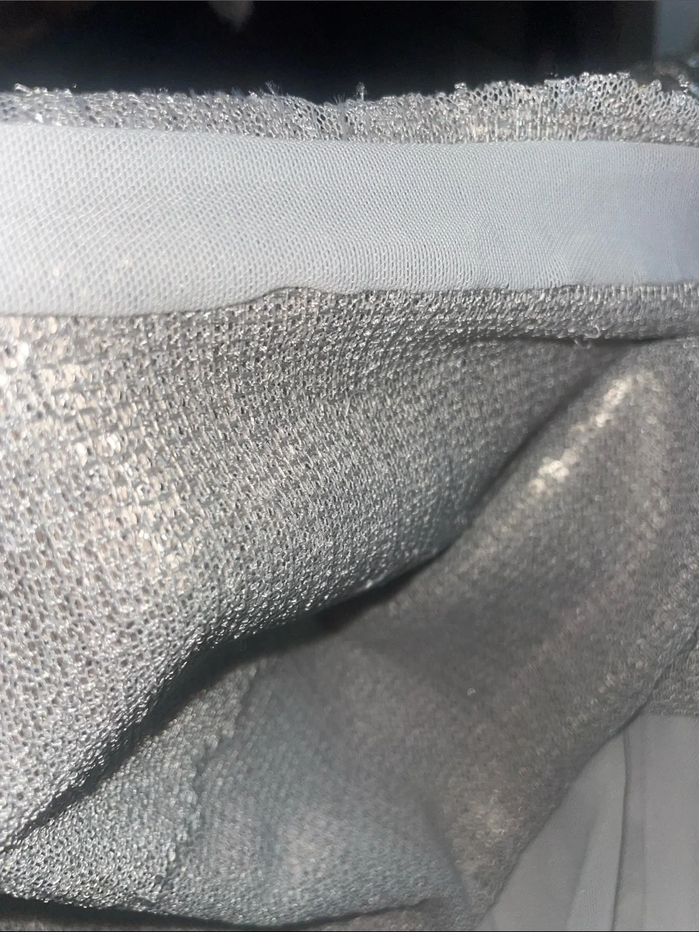 Free People Silver Sequin V-Neck Tank Top